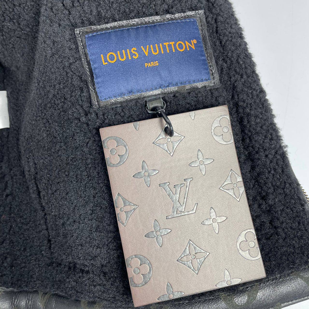 LOUIS VUITTON Leather Bandouliére Coat